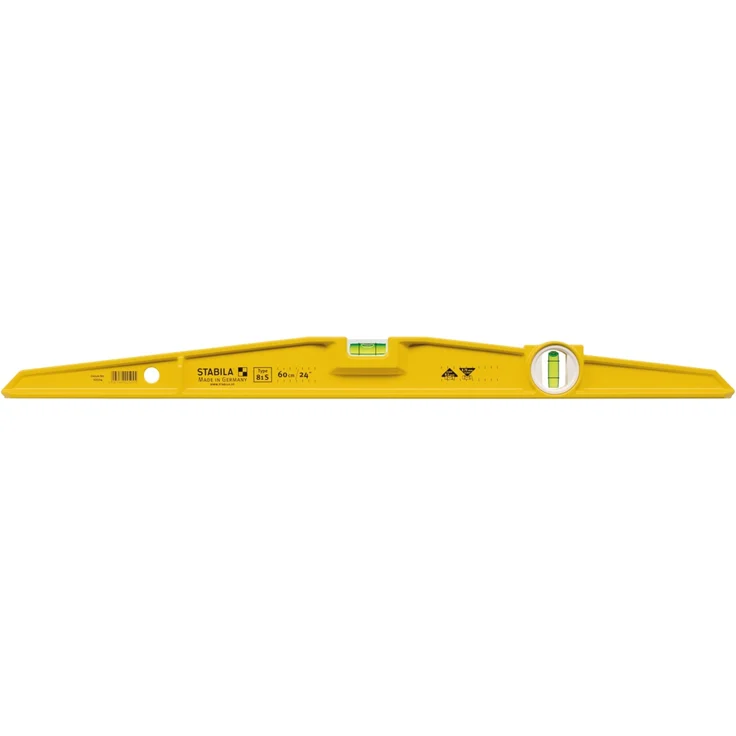 STABILA Wasserwaage Type 81 S, 60 cm, robustes Alu-Druckgussprofil, 1 Horizontal-Libelle, 1 Vertikal-Libelle, Made in Germany – Bild 3