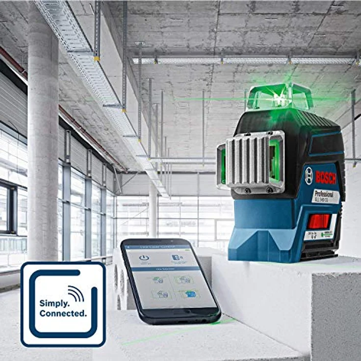 Bosch Professional 12V System Linienlaser GLL 3-80 CG 2x Akku 12 V grüner Laser mit App-Funktion Lad – Bild 5