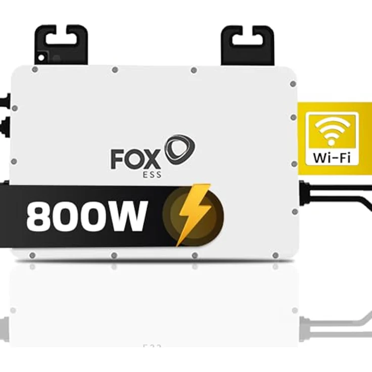 SUNNIVA Fox ESS Mikro-Wechselrichter M1-800-E, 800 W für Balkonkraftwerk, IP67 wetterfest, Plug-&-Play, 2 MPPT, Bluetooth & WiFi, inkl. 5 m Anschlusskabel – Bild 2