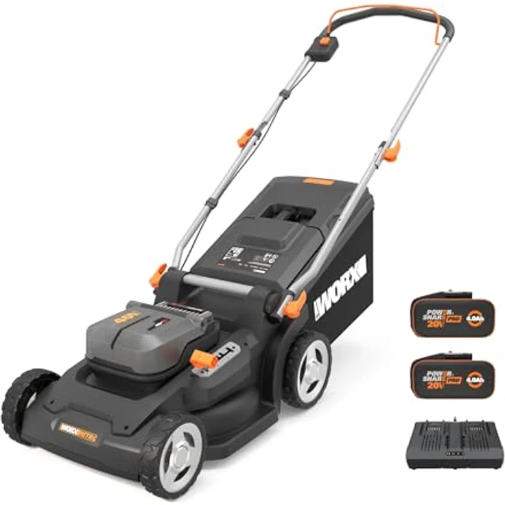Worx WG745E, Akku-Rasenmäher mit 40V NITRO-Motor, 41 cm Schnittbreite für Rasenflächen bis 600 m² – Bild 1