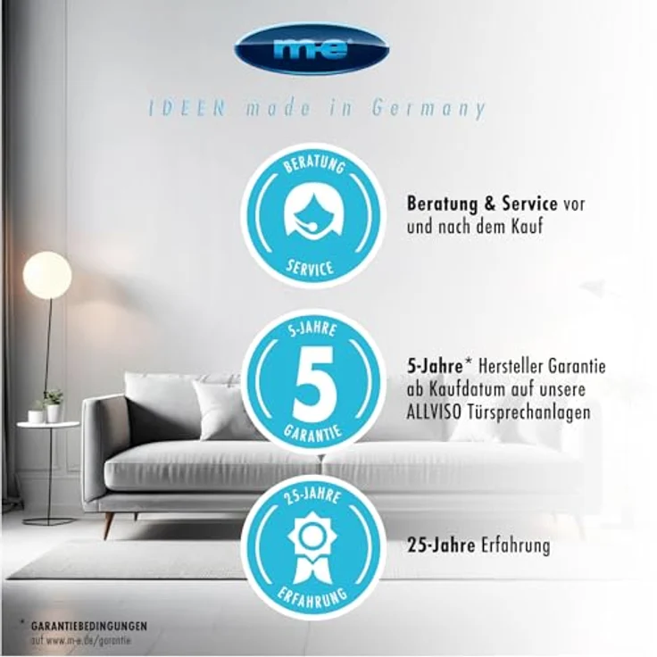 m-e modern-electronics ALL-V10B-M7W Video-Türsprechanlage, 2-Draht BUS System, erweiterbar mit bis zu 8 Außenstationen, Schwarz/Weiß – Bild 9