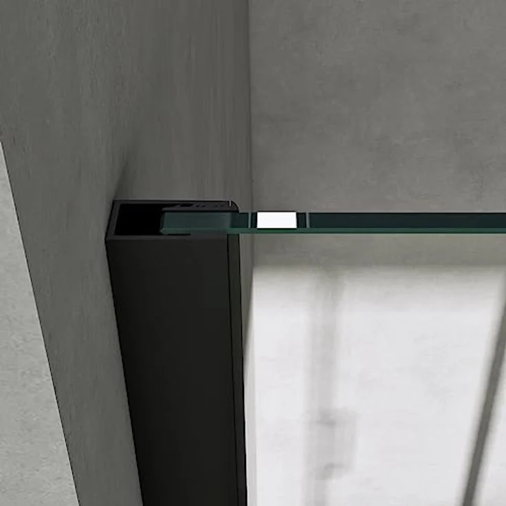 doporro Eckdusche Duschkabine Ravenna19K schwarz ESG-Sicherheitsglas Nano-Beschichtung, BxT: 100x70 cm, Einscheibensicherheitsglas, mit Schiebetür – Bild 5