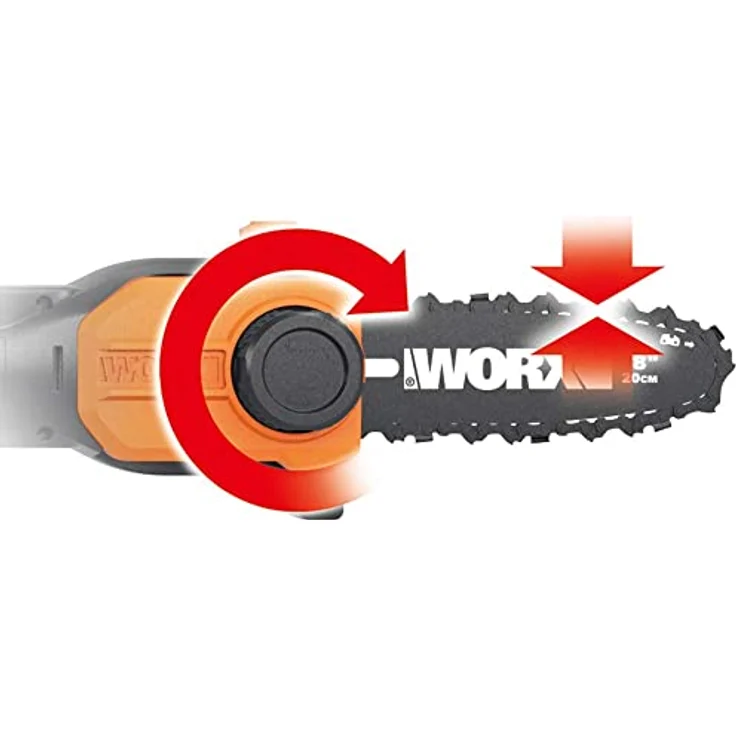 WORX WG252E 18 V (20 V MAX) Akku-Teleskop-Heckenschere PowerShare, 2-in-1 Multifunktion, 45 cm Schnittlänge, 20 cm Hochentaster, inkl. 2,0 Ah Akku und Schnellladegerät – Bild 5
