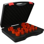 NORTON CLIPPER Lochsägen-SET 12x TCT-Lochsägen für Holz, Ø 102 mm, im Kunststoffkoffer, inkl. HSS-Zentrierbohrer