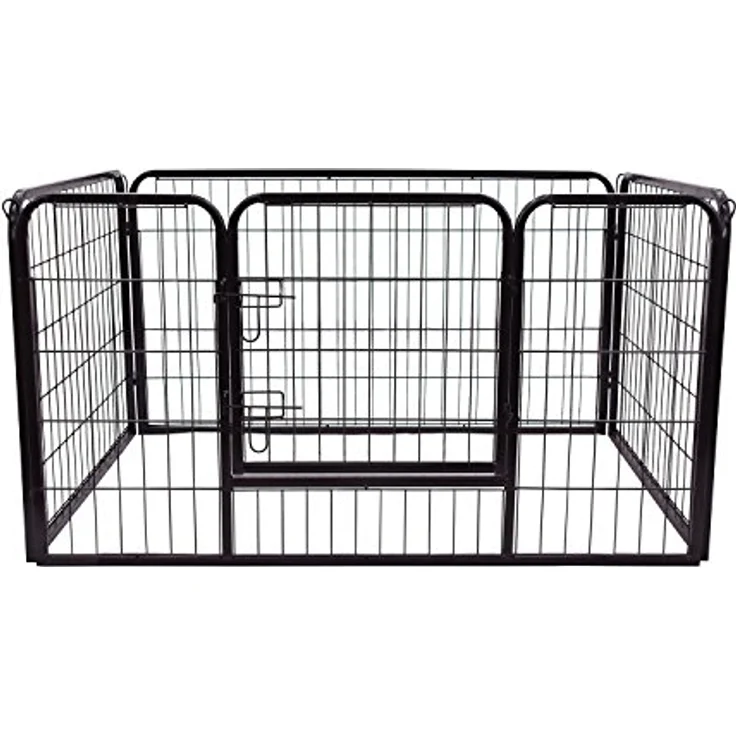 PawHut Welpenauslauf Welpenfreigehege Freigehege Laufstall Laufgitter Welpenzaun 70 x 80 cm – Bild 1
