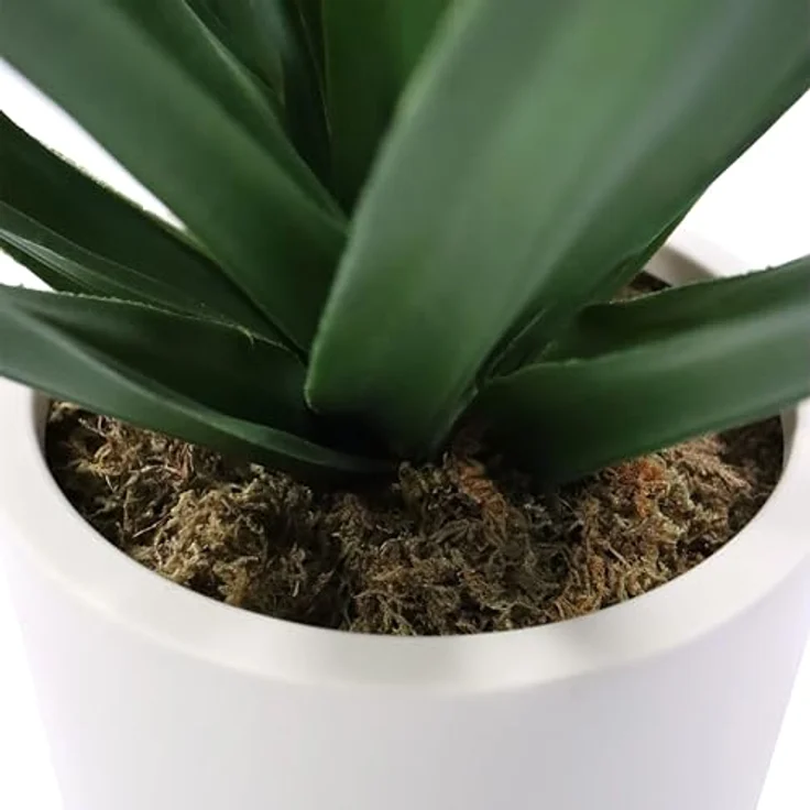 Hjh Office Agave Kunstpflanze, 45 cm Höhenverstellbar, Grün – Bild 4