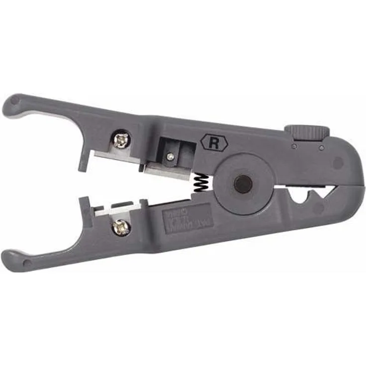 Rutenbeck Universal-Abisolierer, 110 mm, für geschirmte und ungeschirmte Datenkabel, präzises Abschneiden und Abisolieren