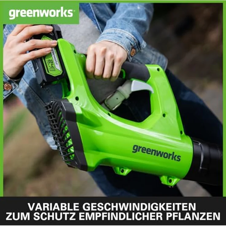 Greenworks 24V Akku-Axial-Laubbläser inklusive 2Ah Akku und Ladegerät - 2402207UA – Bild 7