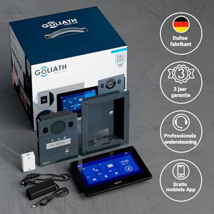 Goliath Intercom Goliath Basic Line 2-Draht Video-Türsprechanlage, Full HD mit WLAN, Schwarz/Anthrazit – Bild 5