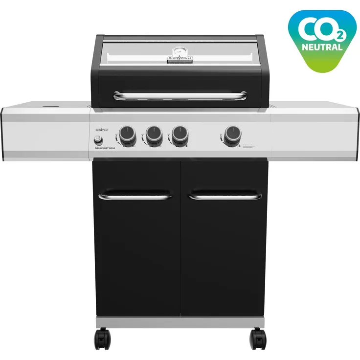 Grillfürst Gasgrill Grillfürst G310E 3-Brenner mit Hochtemperaturbrenner Edelstahl Rosten