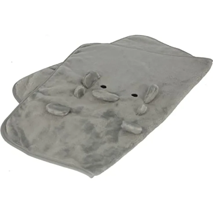 Kerbl Welpendecke Häschen Elefant, Hundedecke Kuscheldecke, Fleece 72x51cm