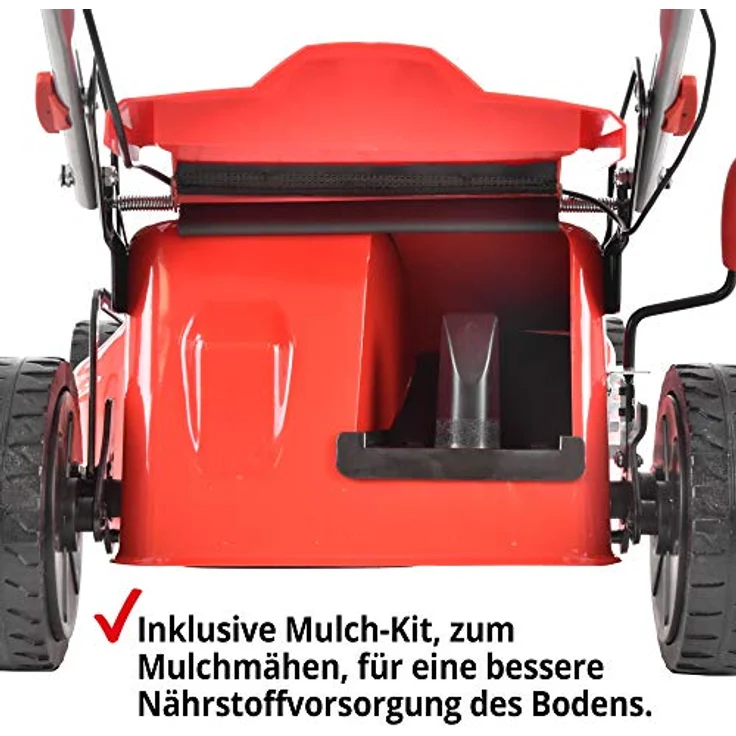 Hecht 5041S Akku-Rasenmäher mit Radantrieb, 41 cm Schnittbreite, Mulchfunktion, 3-stufige Höhenverstellung, Seitenauswurf – Bild 4