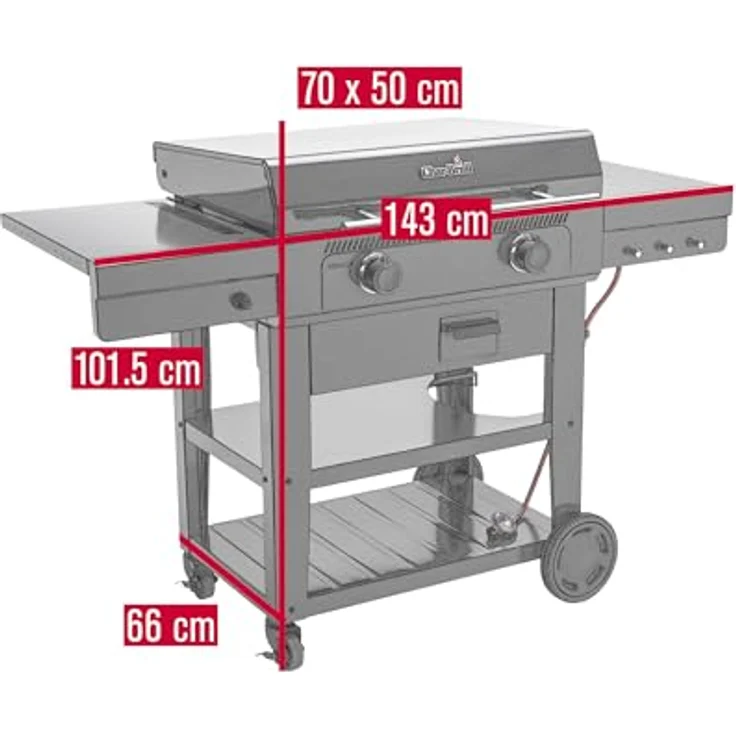 Char-Broil Planchagrill Griddle mit 3-in-1 Tile-Cooking-System, entnehmbare Fettauffangschale, Holzkohlegrill – Bild 10