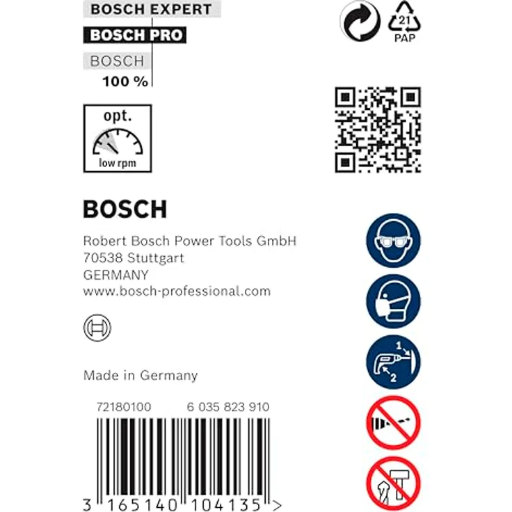 Bosch Pro Wood HSS Installationsbohrer, 28 x 100 x 600 mm, SDS Plus, langlebig und für mehrschichtige Materialien geeignet – Bild 4