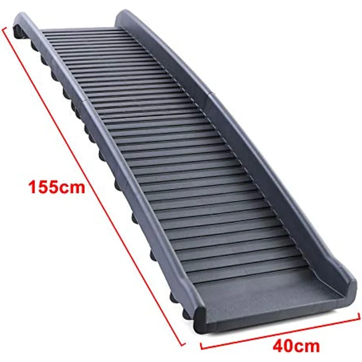 Auto PKW Hunderampe Einstieghilfe Anti Rutsch klappbar Schwarz 155x40cm 90Kg – Bild 2