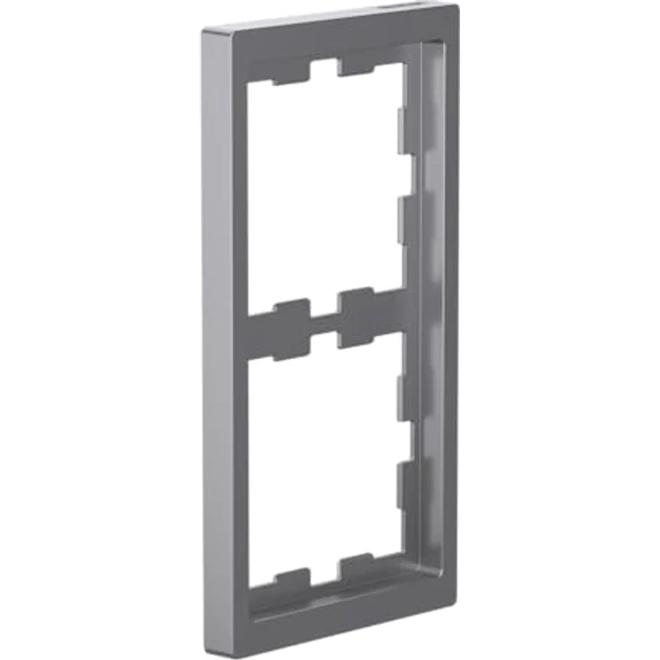 Merten Abdeckrahmen 2fach D-Life, Edelstahl, für senkrechte und waagerechte Montage, matt lackiert, IP20, 90 mm x 163 mm x 12 mm – Bild 3