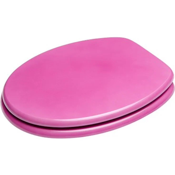Sanilo WC Sitz Glitzer Pink, Absenkautomatik, stabiler Holz-Toilettendeckel mit antibakterieller Oberfläche – Bild 2