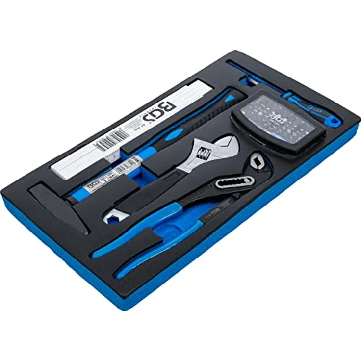 BGS TECHNIC Schaumeinlage für Art. 2002 Handwerkzeug- und Bit-Satz 37tlg., robust, mit Farbleitsystem für Bits, passend für Montagewagen und Werkzeugkoffer-Aufsatz