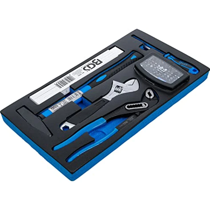 BGS TECHNIC Schaumeinlage für Art. 2002 Handwerkzeug- und Bit-Satz 37tlg., robust, mit Farbleitsystem für Bits, passend für Montagewagen und Werkzeugkoffer-Aufsatz – Bild 1
