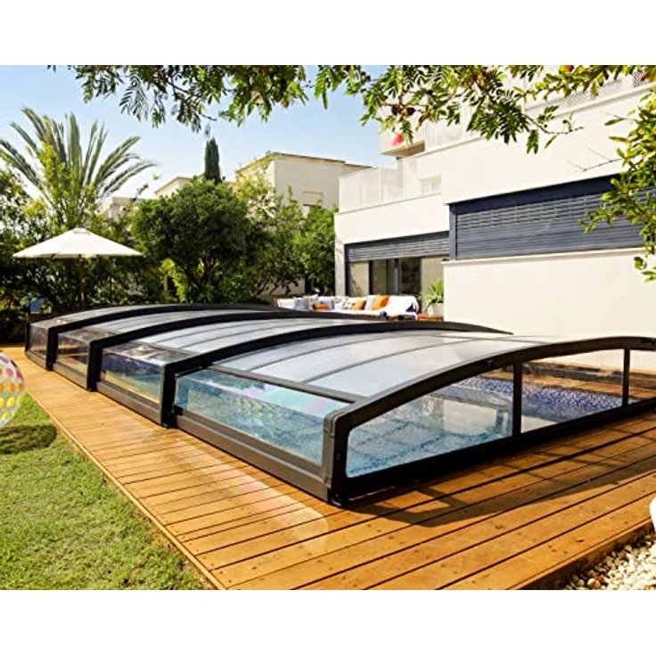 Palram - Canopia Kunststoff Poolüberdachung Majorca 4x8 anthrazit 874x470 cm – Bild 4