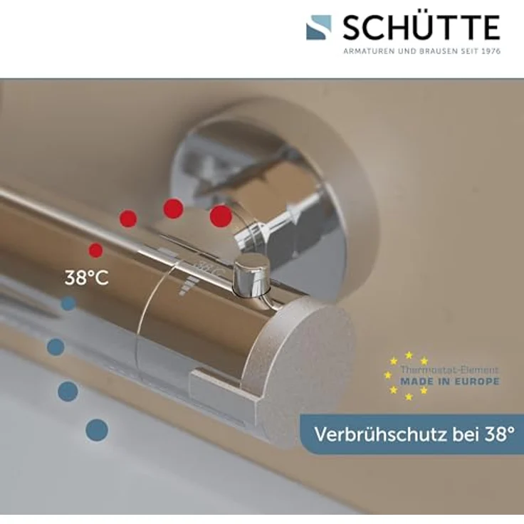 SCHÜTTE LONDON Thermostat Wannenfüllarmatur, Chrom – Bild 4