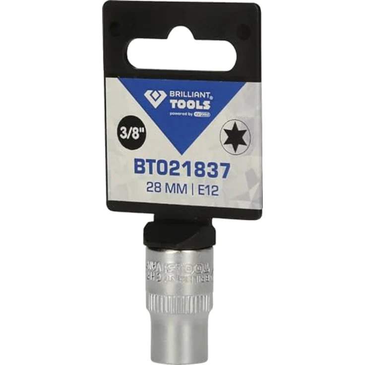 Brilliant Tools Torx-E-Stecknuss E12, 3/8" Innenvierkant, Chrom-Vanadium-Stahl, matt verchromt – Bild 4