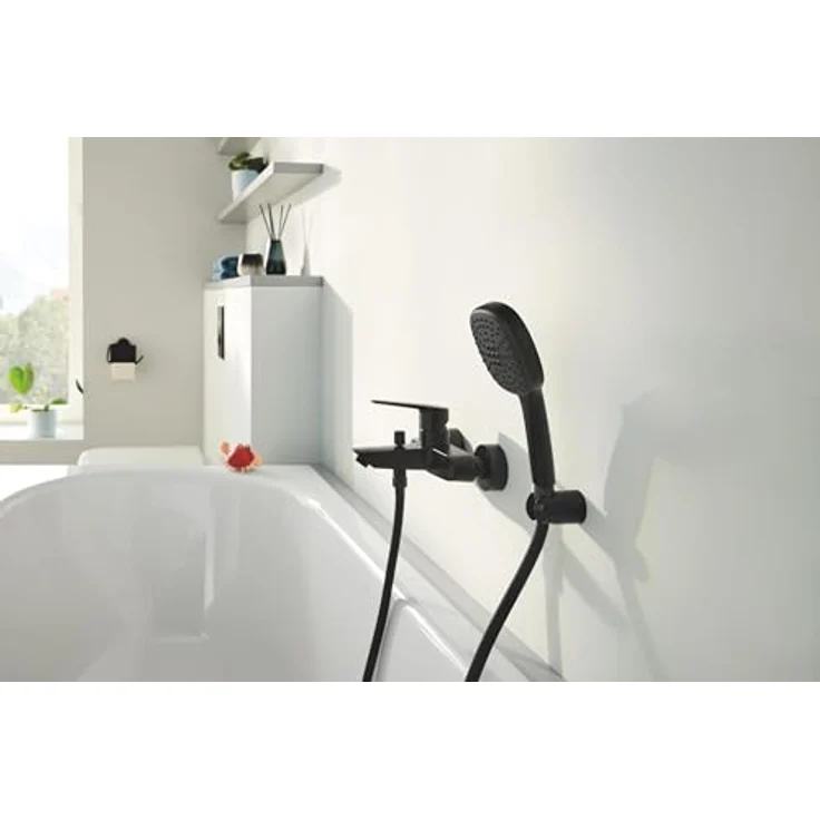 Grohe Vitalio Comfort 110, Duschbrause Schwarz matt mit 2 Strahlarten und Quickfix Installation – Bild 7