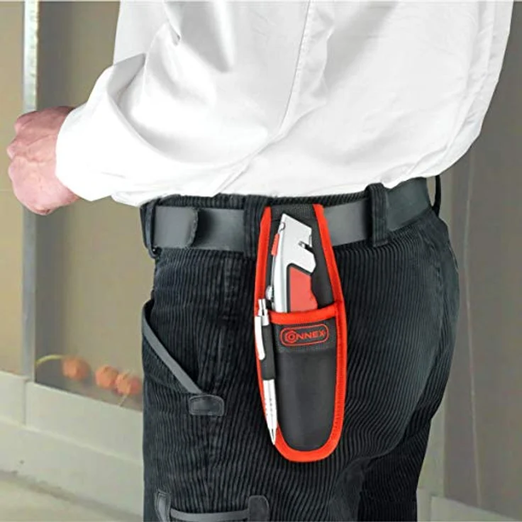 Connex Werkzeughalter - Zusätzliches Gummiband für Stift & Co - Mit Gürtelschlaufe - Aus Polyester - Pflegeleicht - Messerscheide - Werkzeugtasche für Gürtel - Gürteltasche - COX952076 - Preisvergleich – Bild 2