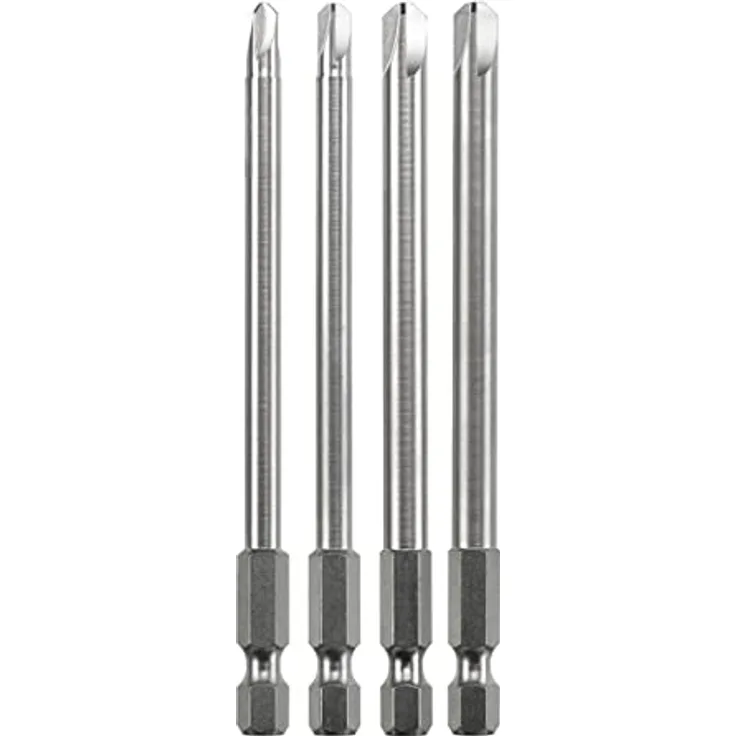 kwb 129840 Torq-Bit Stahl, 4-tlg. Safety Bit Set mit 100 mm Länge für Sicherheitsverschraubungen, TQ 60 Stahl