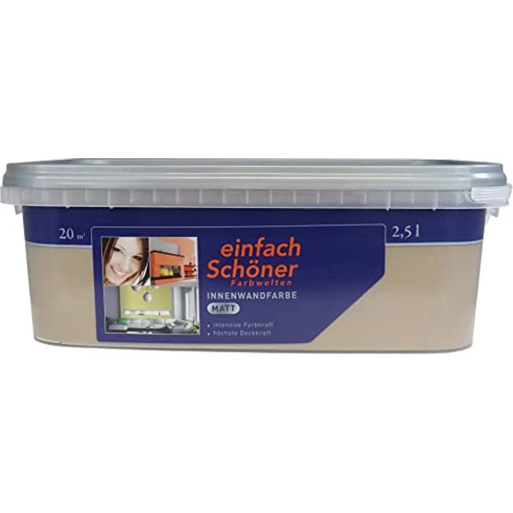 Wilckens Innenwandfarbe matt, 2,5 l - Mocca Braun, getönte Farbe mit hoher Deckkraft für Innenbereiche – Bild 1