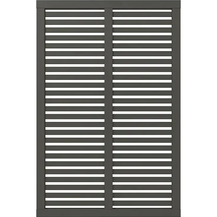 Plus Sichtschutzelement Harmoni, Staketenzaun aus Holz, 120 x 180 cm, Umbragrau (RAL 7022)