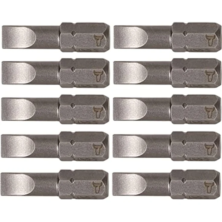 STIER Schlitz-Bit 5,5 x 1,0 mm, Form C 6,3, Länge 25 mm, 10er Pack - Hochwertige Bits für Handwerk und Industrie – Bild 1