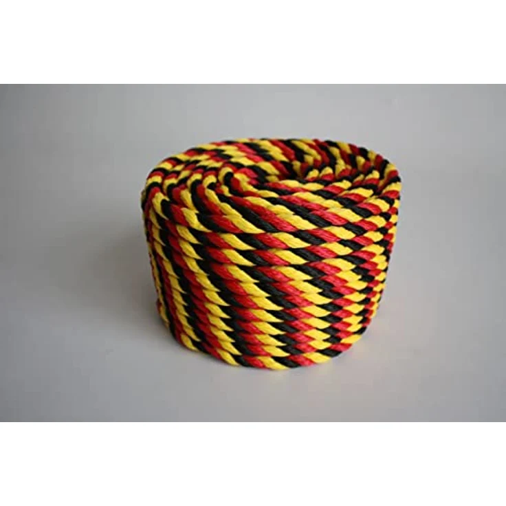TrendLine Seil 10 mm x 30 m, schwarz - rot gelb – Bild 2