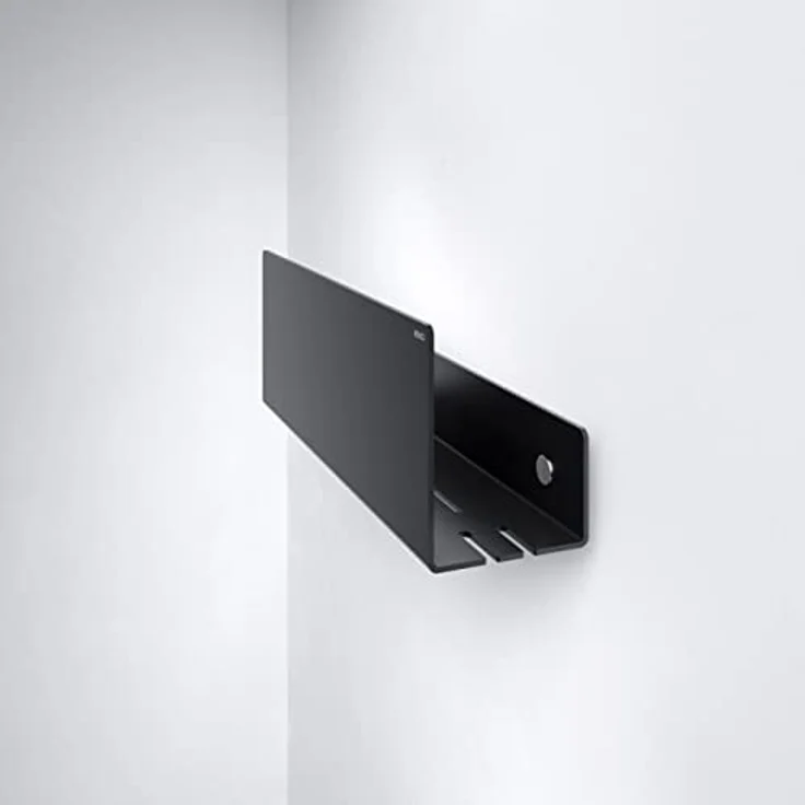 Keuco Duschablage 32 cm Abnehmbar mit Haken, Schwarz-Matt, Aluminium, modern und minimalistisch – Bild 3
