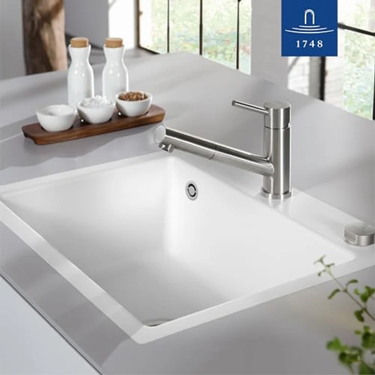 Villeroy & Boch Como Shower, Hochdruck-Küchenarmatur mit ausziehbarer Brause, flexibler Brauseschlauch, wassersparend, Edelstahl massiv mit Anschlussschlauch & Befestigungssatz – Bild 5
