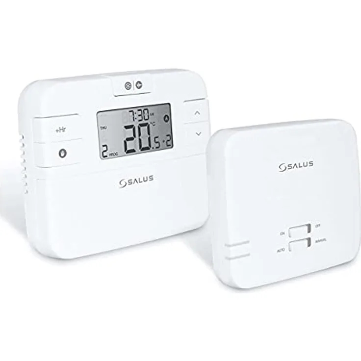 Salus RT510RF/TX Funk-Thermostat, programmierbar für 5/2 Tage, Heizungs-Boost-Modus, kabellose Kommunikation