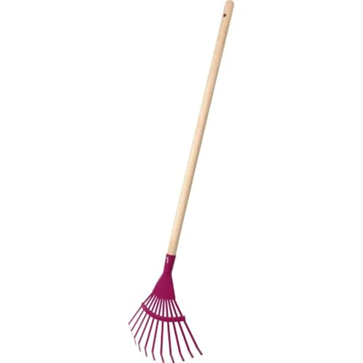 Floraworld Fächerbesen für Kinder mit 35 cm Arbeitsbreite, stabiler Kiefernholzstiel, ideal für Laub und Abfälle