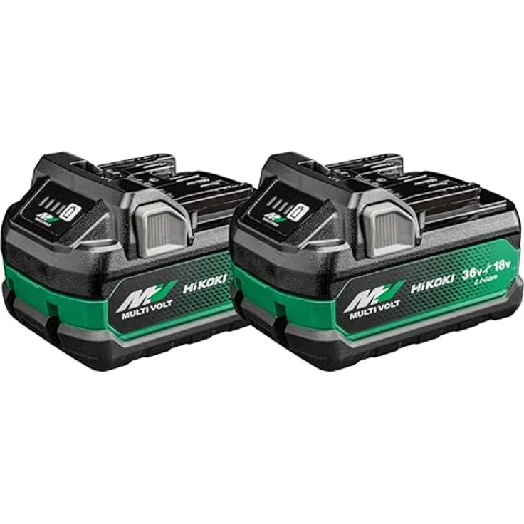 HiKOKI Multi Volt Akku 2X BSL36A18X (18V 5.0 Ah / 36V 2.5 Ah Akku, Li-Ion, 4-Stufen-LED Ladestandskontrolle) – Bild 1