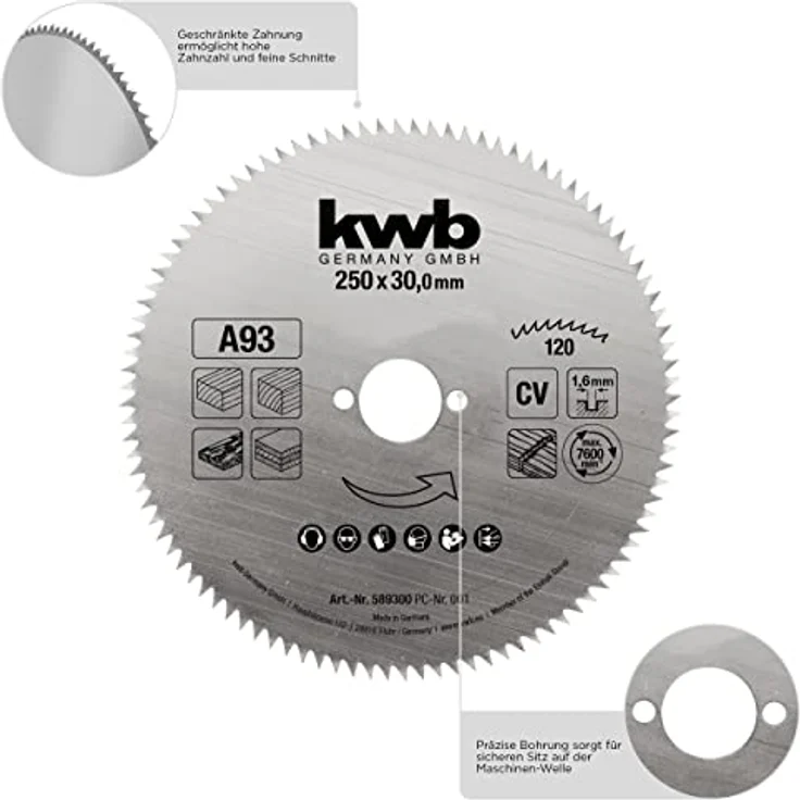 KWB Handkreissägeblatt, CV, 5833-11 – Bild 4