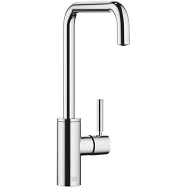 Dornbracht Einhebelmischer META SQUARE, Küchenarmatur mit 360° schwenkbarem Auslauf, bleifrei, Hochdruck, Höhe 333 mm