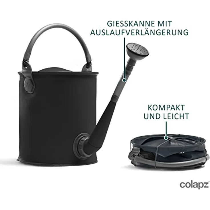 Colapz Faltbare Gießkanne 7L & Falteimer 9L, platzsparendes Design für Camping & Garten, lebensmittelecht und UV-beständig – Bild 4