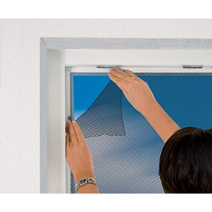easy life Fliegengitter Insektenschutzgitter für Fenster 110 x 130 cm Anthrazit – Bild 2