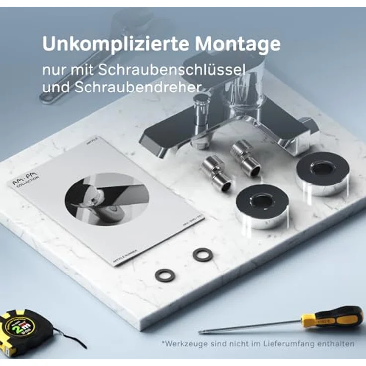 AM.PM Flash FNA10000, Einhebel-Wannenarmatur mit 35mm Keramikkartusche, glänzend chrom – Bild 7