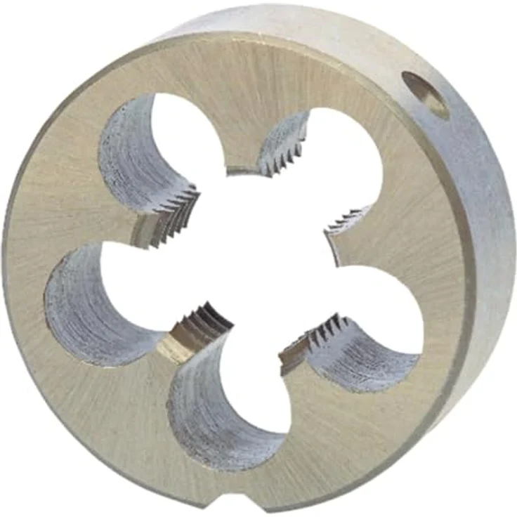 Ruko HSSE-Co 5 Schneideisen, DIN EN 22568, geschliffen und hochglanzpoliert, M 2 x 0,40 mm, rechtsschneidend, Typ B geschlossen, Toleranz DIN ISO 2, Stärke 5,0 mm – Bild 1