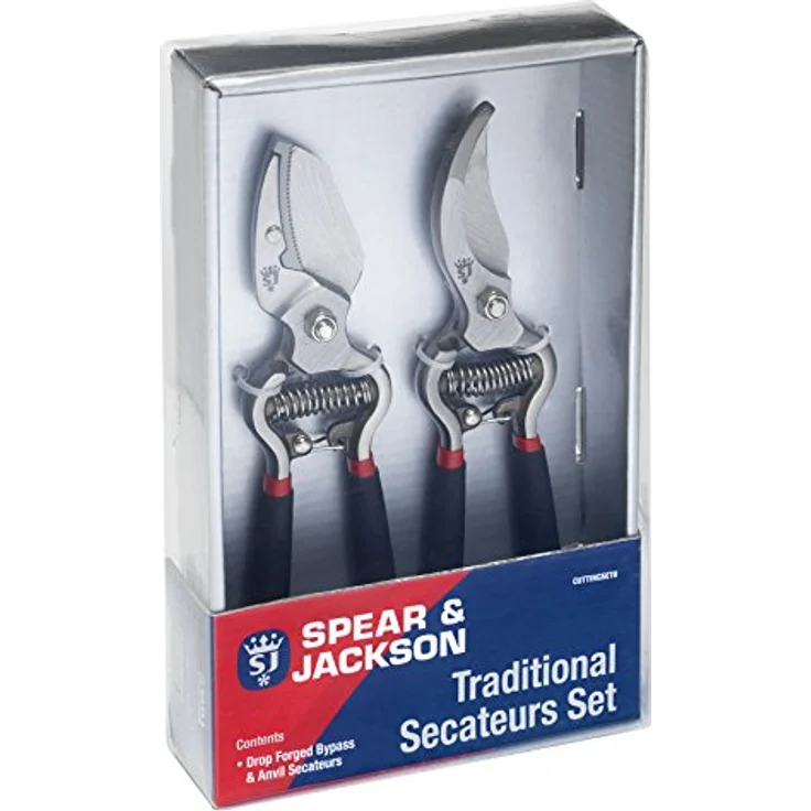 Spear und Jackson CUTTINGSET8 Traditionelles Bypass- und Amboss-Baumscherenset, Silber, 21 x 11 5 x 2 cm – Bild 2