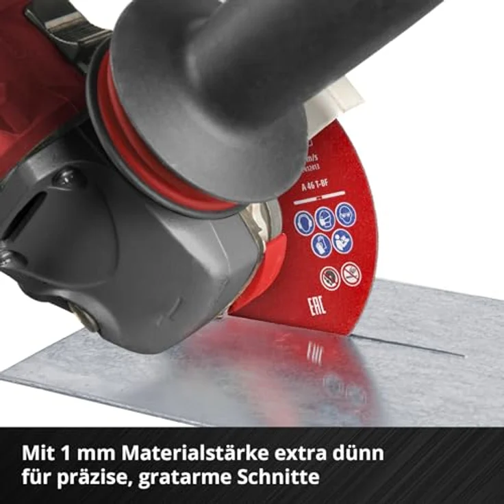 Einhell 5-tlg. Dünntrennscheiben-Set für Metall, Ø 125 mm, MPA-zertifiziert, 1 mm Stärke, hohe Lebensdauer, präzise Schnitte für Winkelschleifer – Bild 4