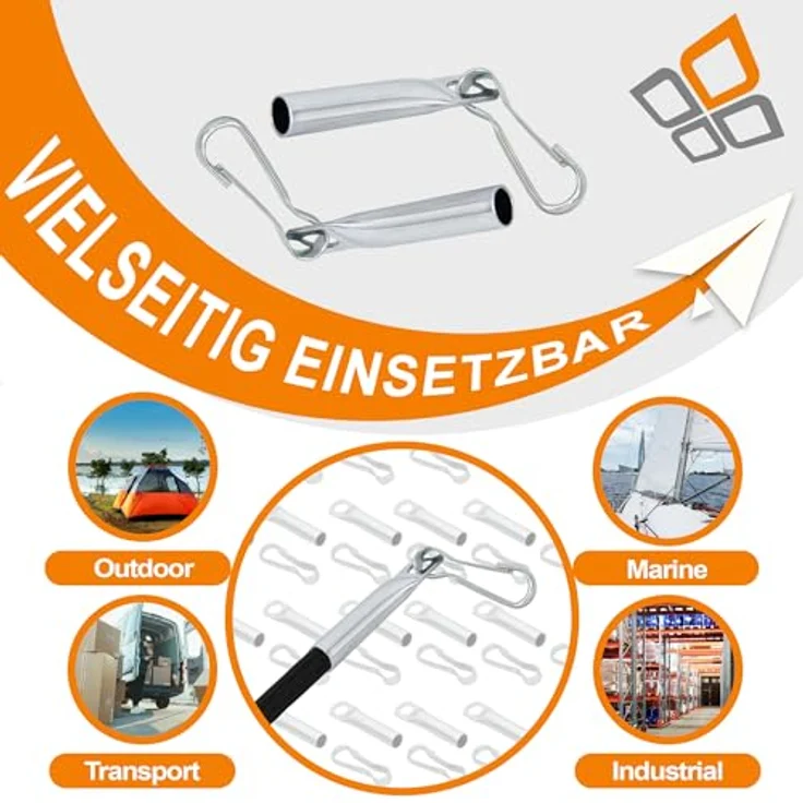 Dreamprint 30x Seilendverschluss mit Simplexhaken, verzinkt, für 8 mm Gummiseil, langlebig und vielseitig einsetzbar – Bild 4