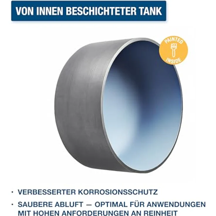 HYUNDAI Silent Kompressor SAC75008IC, tragbar, ölfrei, 8L, 9 bar, 49 dB, 750 W / 1 PS – Bild 4