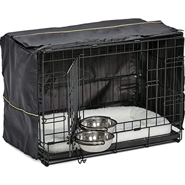 MidWest Homes for Pets iCrate Starter-Set für Hundekäfige, 55,4 cm, ideal für XS-Hunderassen (Gewicht bis zu 5,4 kg), inklusive Hundebox, Haustierbett, 2 Hundenäpfe und Hundekäfigabdeckung – Bild 2