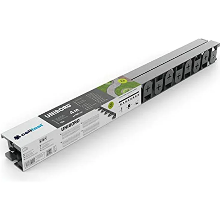 Cellfast Rasenkante UNIBORD, Braun, 4m Set mit 16 Montageankern, 4,5 cm Höhe – Bild 2